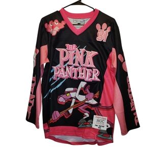 Pink Panther Graphic Men's Jersey - Black and Pink